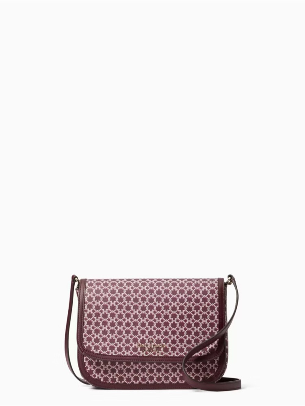 kate spade Maroon Patterned Flap Crossbody Bag